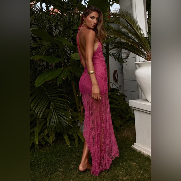 AZEALIA MAXI DRESS - FUSHIA. New with tags, beautiful quality. Not my size - Picture 3 of 4